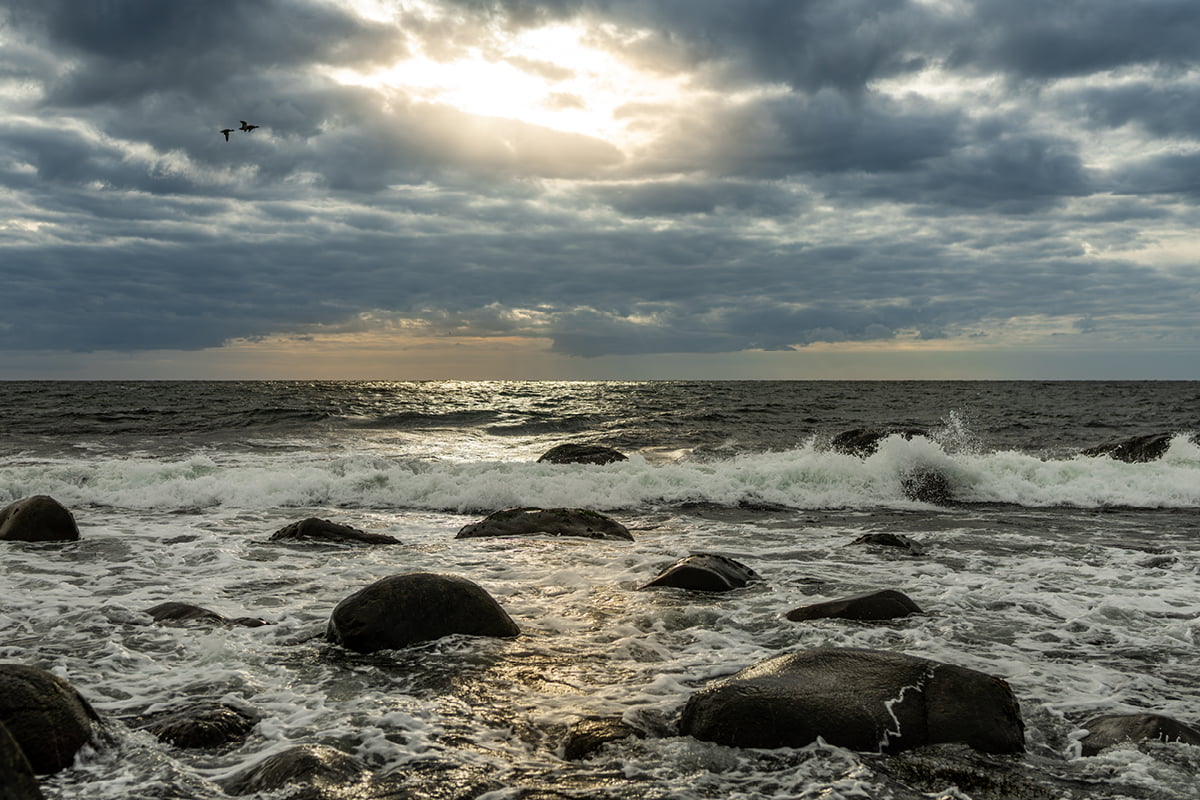 Sjø og rullesteiner Obrestad